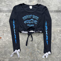 Vintage Y2k Friday 13th Dover Motorcycle Flame Thunder Shirt