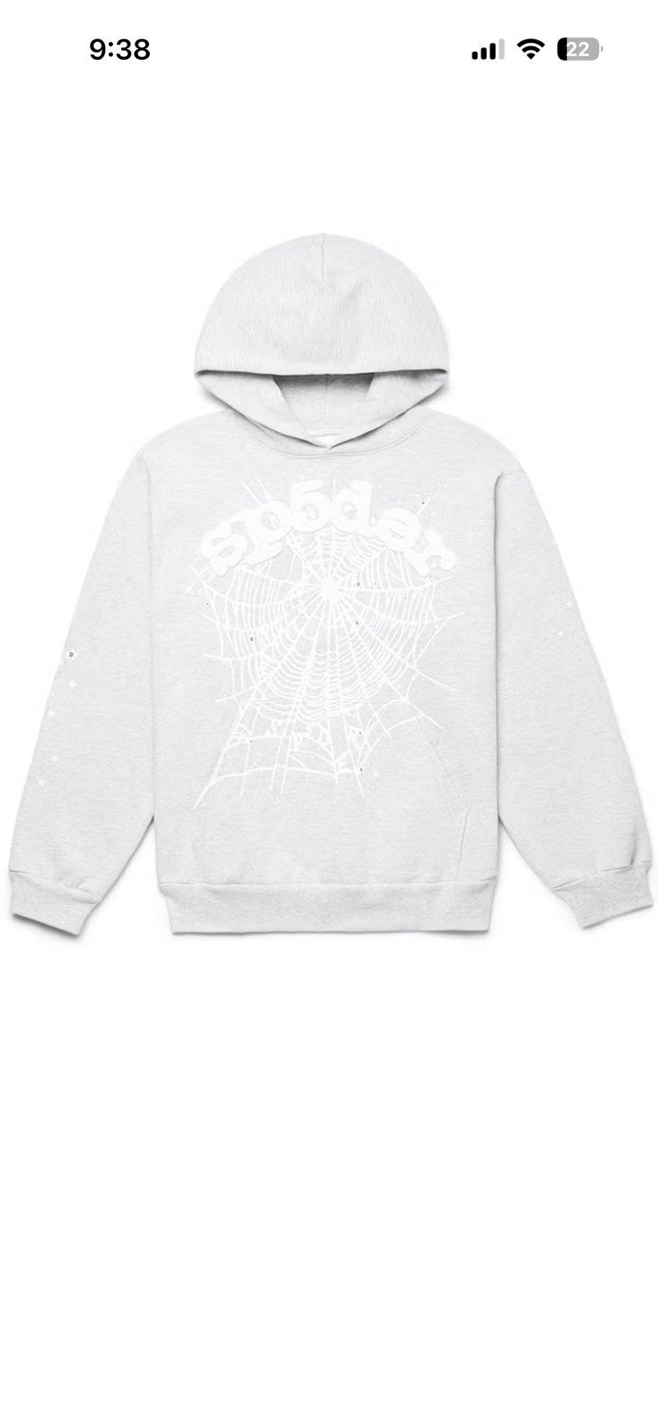 Heather Grey Sp5der Hoodie