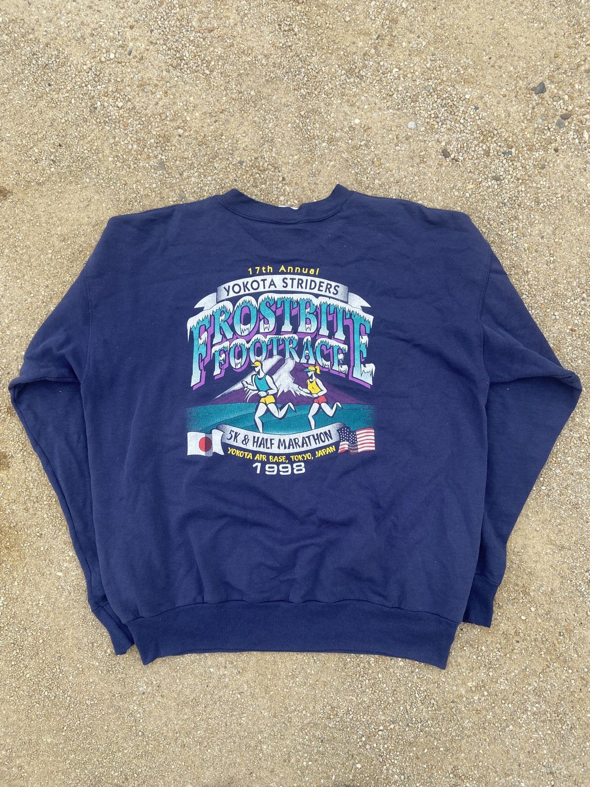 Vintage Hanes Yokota Striders Running Club 1998 Sweatshirt