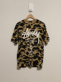 Bape X Stussy World Tour Camo Tee Hoodie, Sweatshirt | FlexRushtees.com
