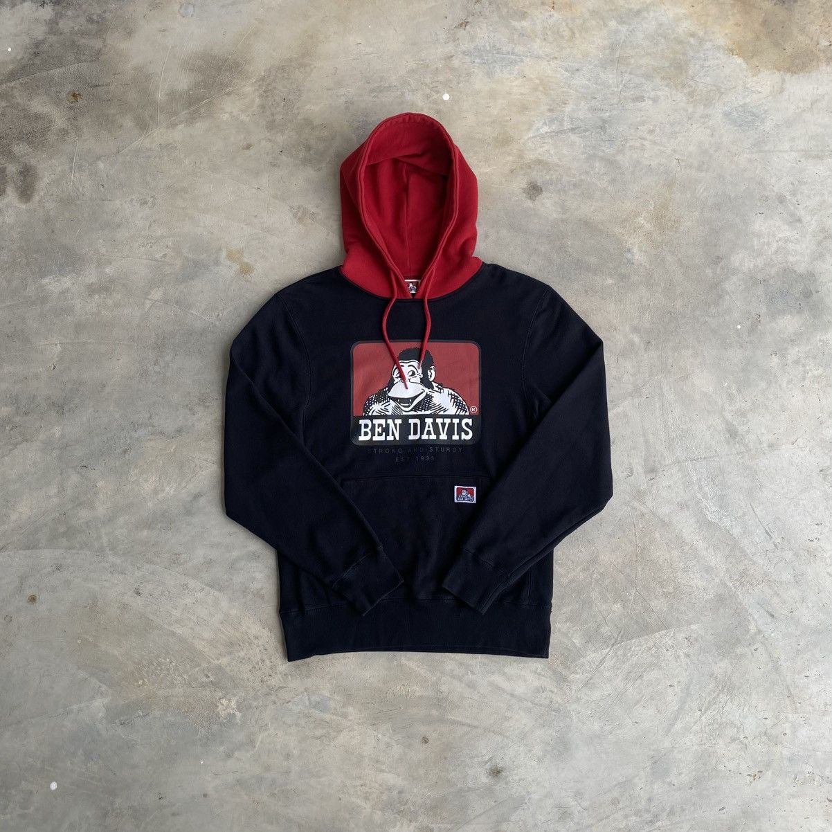 Davis Ben Davis Big Logo Pullover Hoodie Size M Fits S M