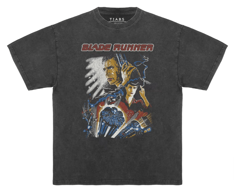 Vintage Blade Runner L Oversized T Shirt