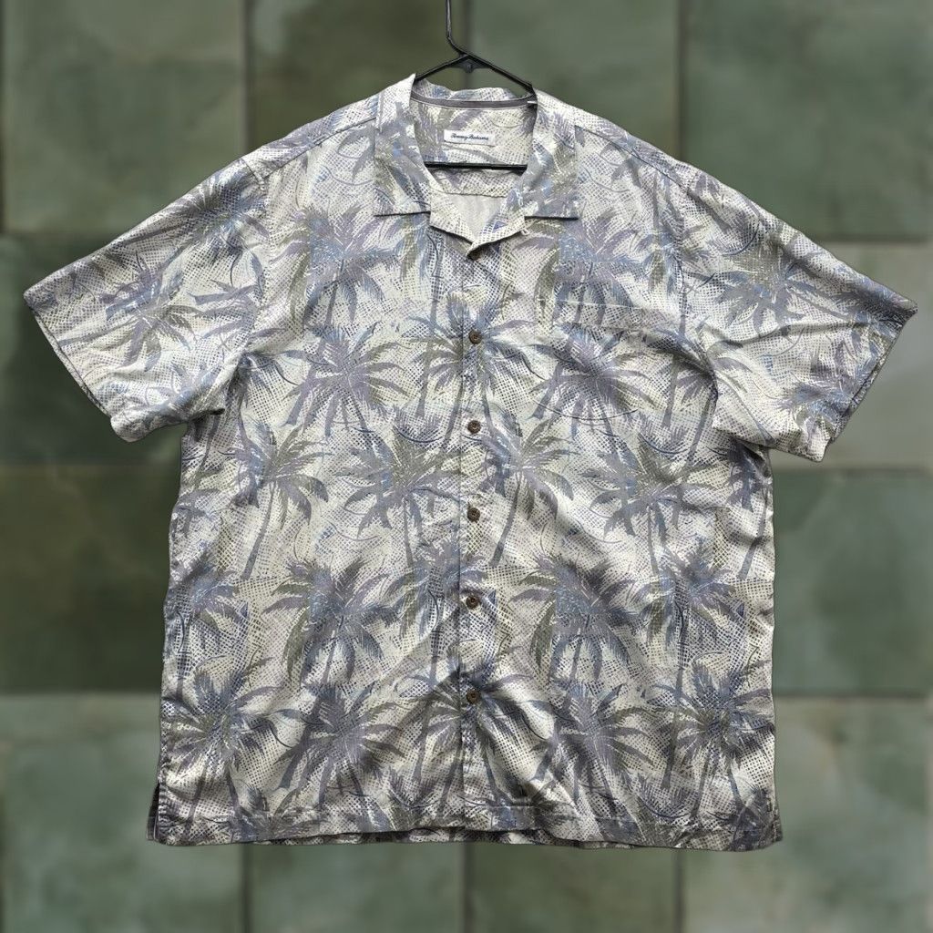 Bahama Tommy Bahama Island Zone Camp Shirt Mens Xlt Tall Silk Coolmax Tropical Hawaiian Shirt