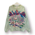 Vintage 90 S Jerzees Winter Art Graphic Over Printed Xl