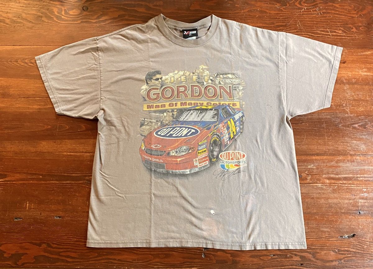 Nascar X Vintage Vintage 90 S Jeff Gordon Distressed Double Sided Tee Hoodie, Sweatshirt | FlexRushtees.com