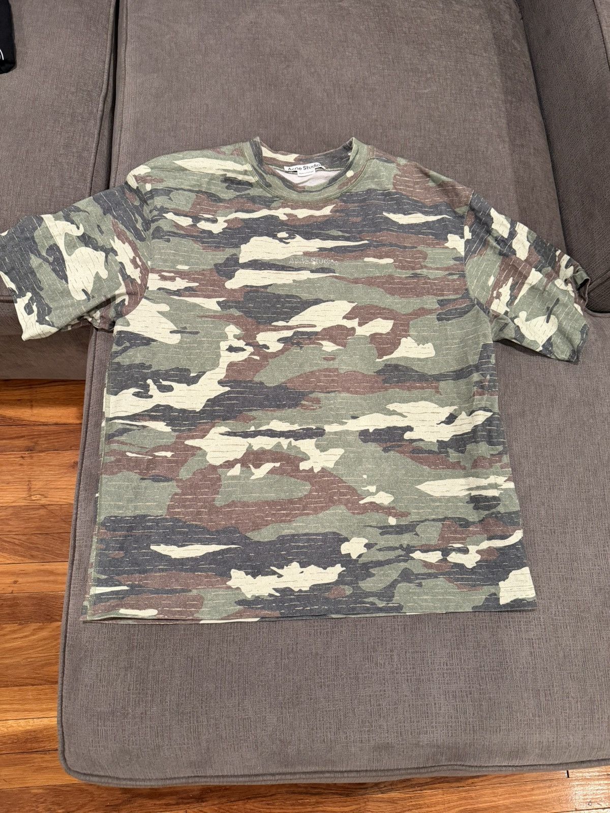 Studios Acne Studios Crystal Embellished Camouflage T Shirt Sz M Hoodie, Sweatshirt | FlexRushtees.com