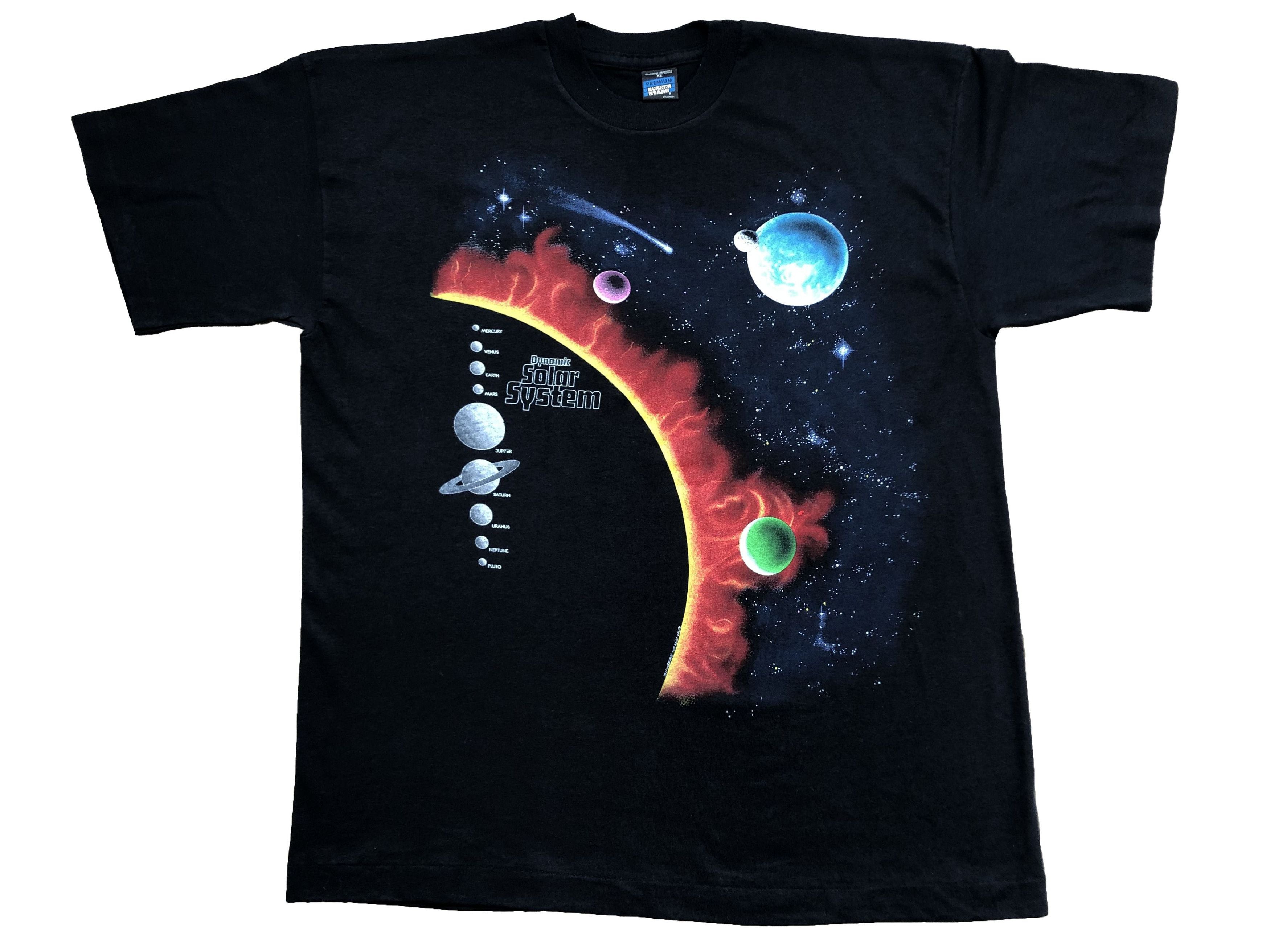 Vintage Solar System Nasa Planets Tee Shirt Hype Y2k Rare