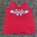 Vintage Crazy Shirts Men S Tank Top Large Red Hawaii Aloha 70s Double Sided Tropical Beach