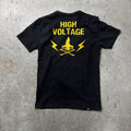 Glamour Hysteric Glamour High Voltage Embroidered Black T Shirt Hoodie, Sweatshirt | FlexRushtees.com
