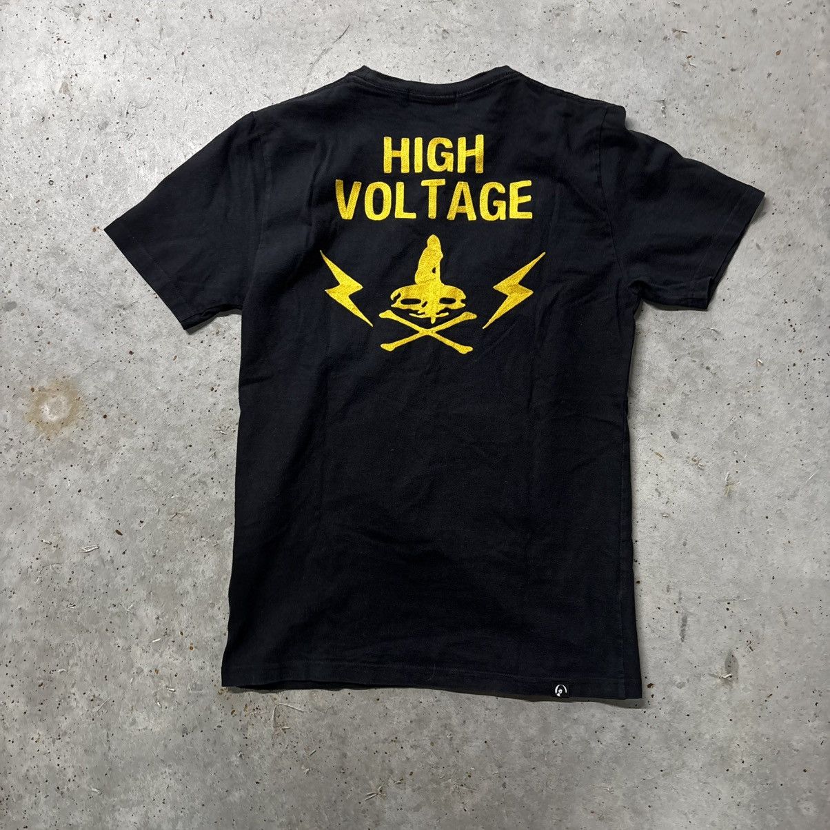 Glamour Hysteric Glamour High Voltage Embroidered Black T Shirt Hoodie, Sweatshirt | FlexRushtees.com