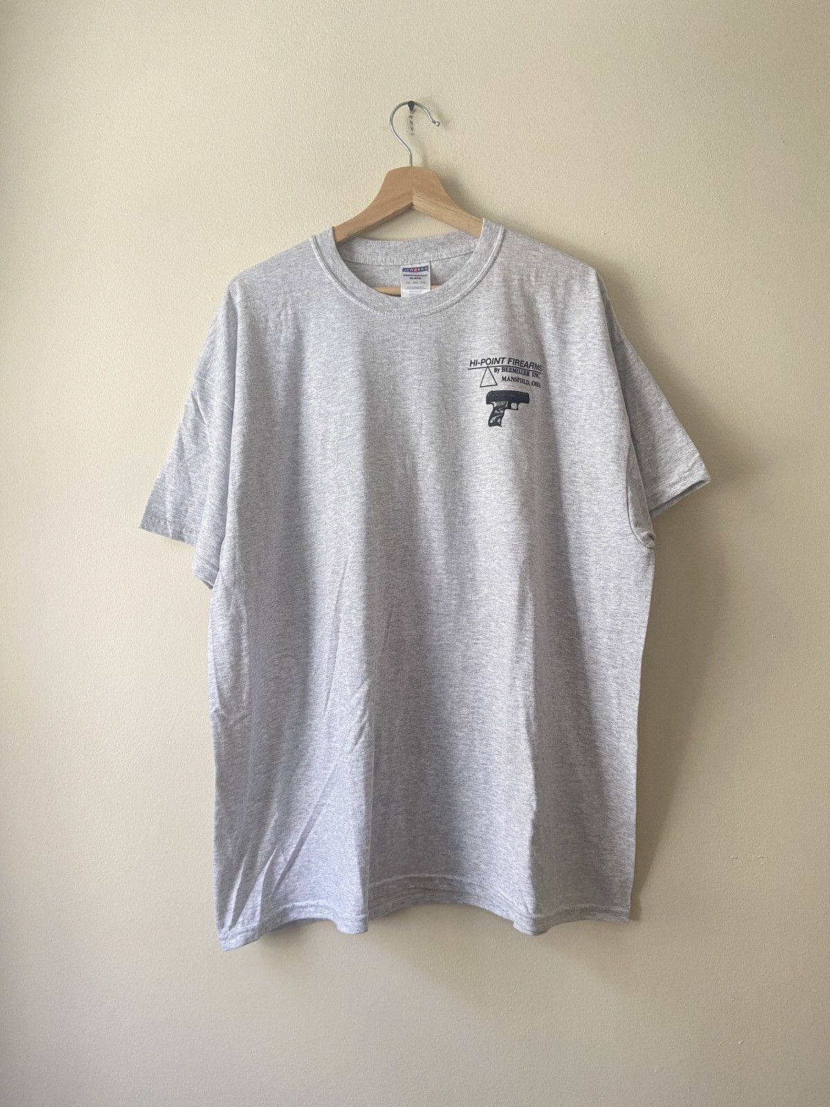 Vintage Y2k Hi Point Firearms Mansfield Ohio Grey Tee Shirt