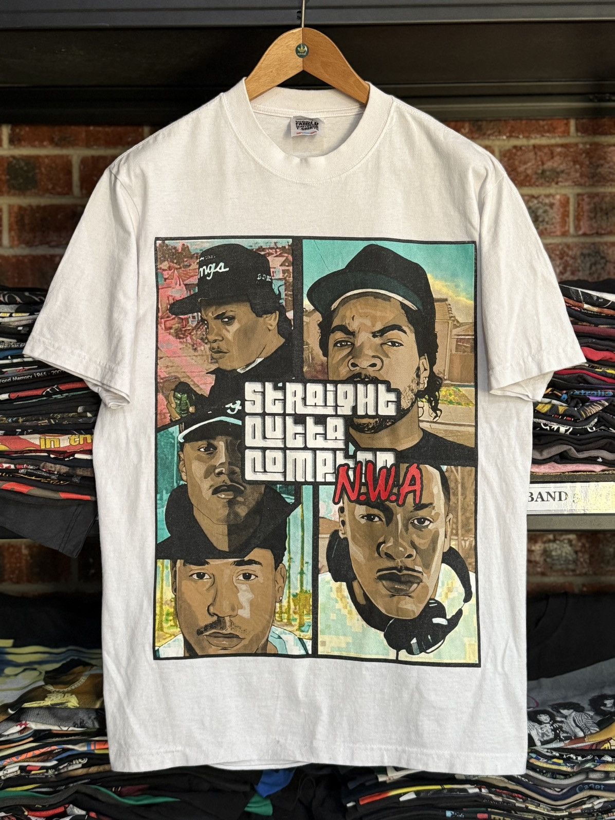 Rap Tees X Vintage Vintage N W A Staight Outta Compton Rap Tee Hoodie, Sweatshirt | FlexRushtees.com