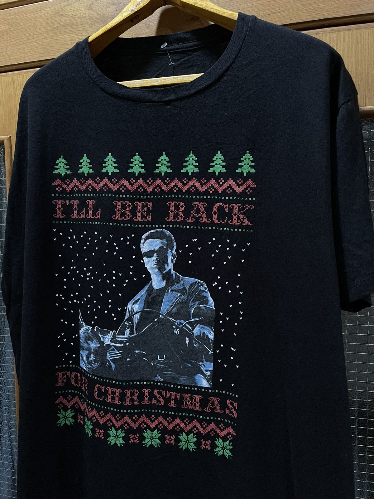 Designer Terminator I Ll Be Back For Christmas T Shirt