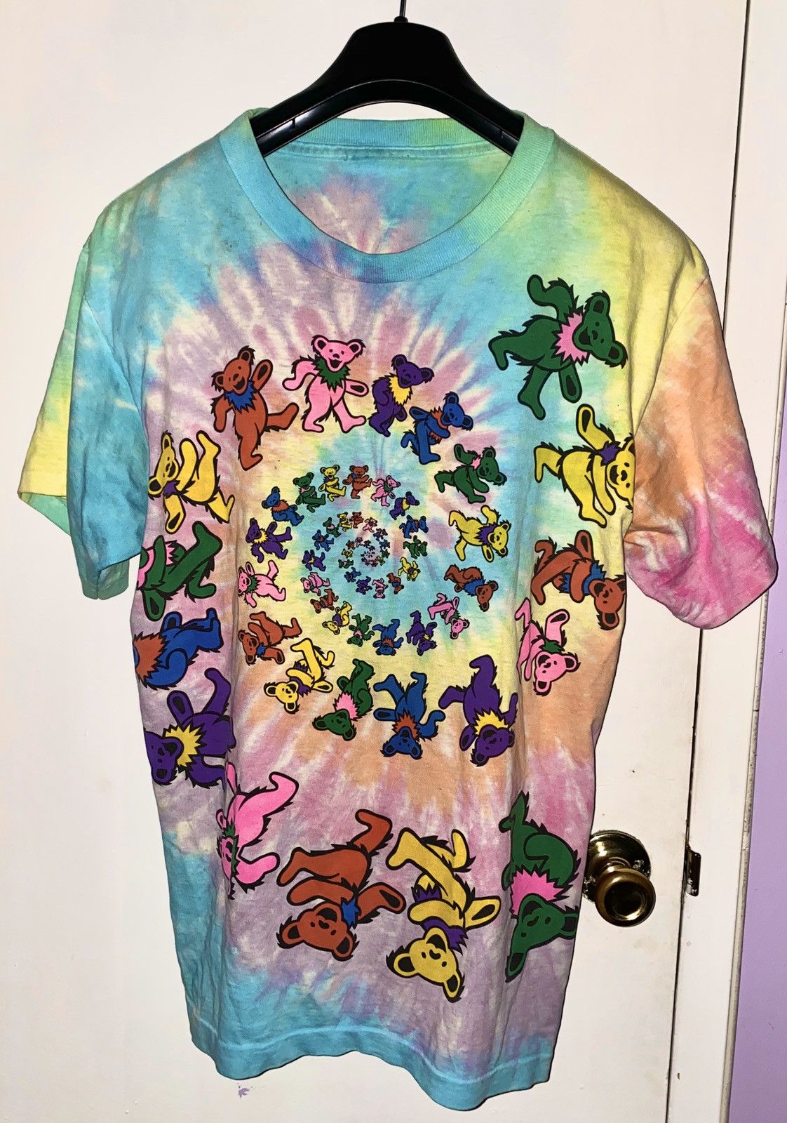 Dead Grateful Dead 1995 Tye Dye Bear Tee Liquid Blue Size Xl Rare Hoodie, Sweatshirt | FlexRushtees.com
