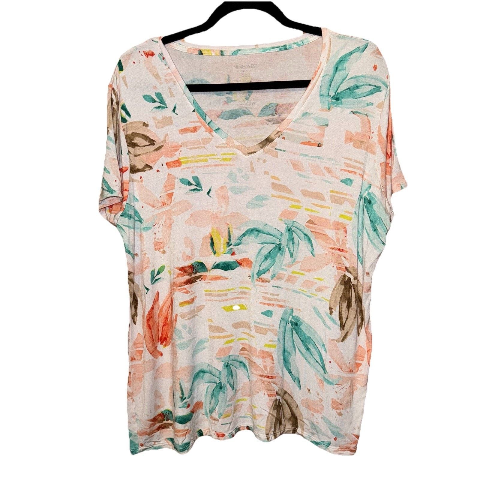 West Nine West Essential Xxl T Shirt Tropical Print