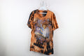 Vintage Streetwear Acid Wash Bob Ross Painting Space T Shirt Cotton