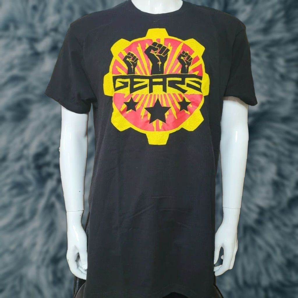 Tultex Gears Band Logo T Shirt Xl Men Black Short Sleeve Round Neck Rock Nu Metal Miami Fl 90s