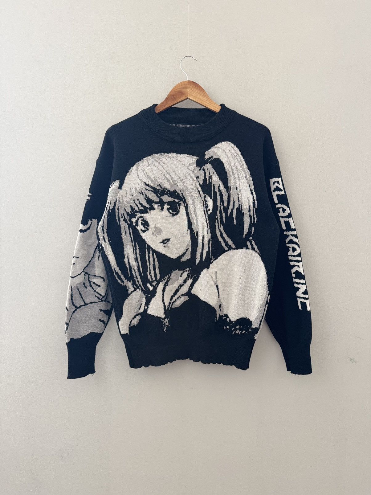 Japanese Brand Y2k Anime Knit Loose Sweater Death Note Misa Amane