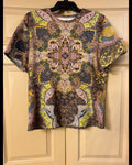 I N C Inc International Concepts Psychedelic Paisley T Shirt M