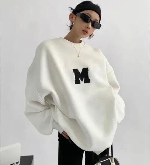 Vintage Korean Pullover Print Thickened Sweatshirt T-Shirts, Hoodie | FlexRushtees.com