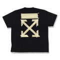 Off White Black Tape Arrows Logo Oversized T Shirt Hoodie, Sweatshirt | FlexRushtees.com
