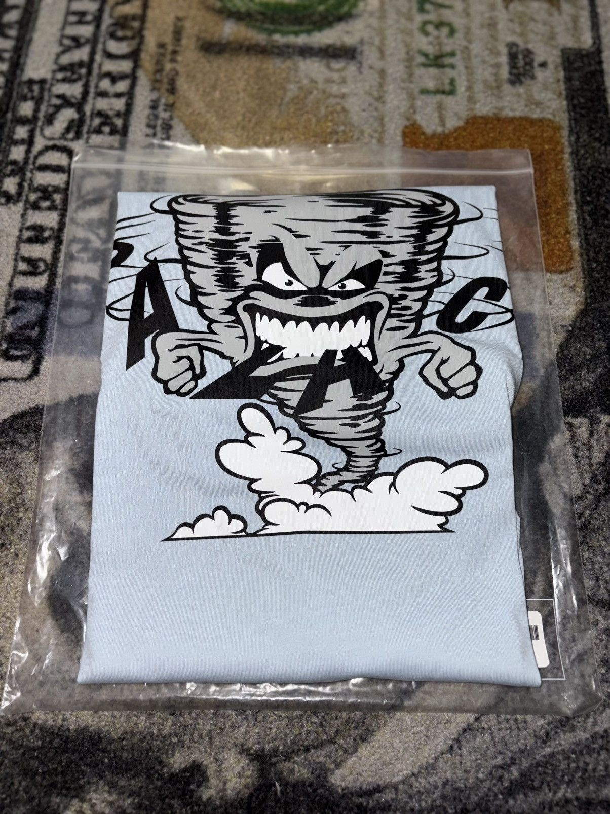 Palace Tornado T Shirt Faint Blue Hoodie, Sweatshirt | FlexRushtees.com