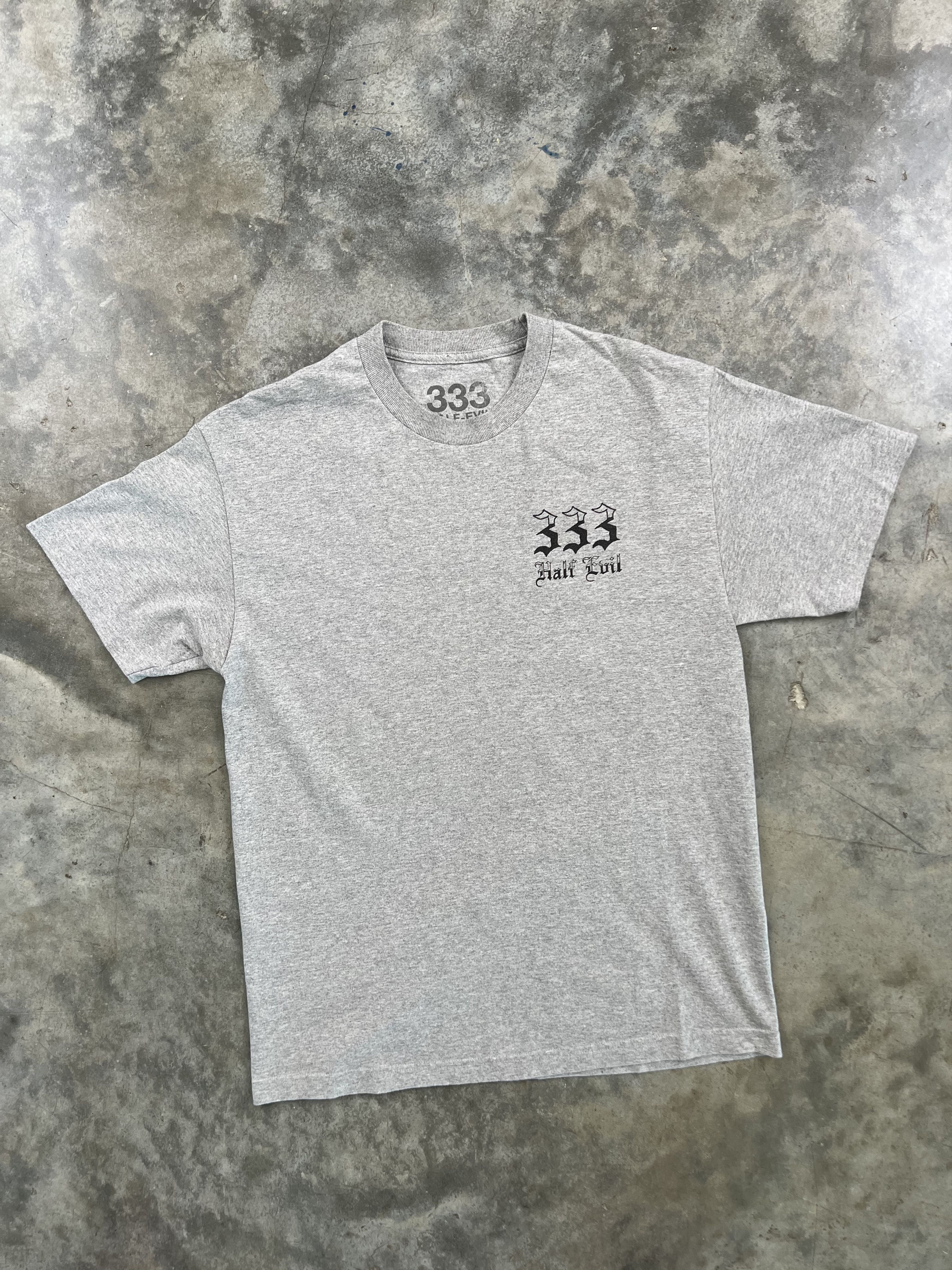 Evil Half Evil Grey Gothic Logo Tee Large 333 Absent Ftp Hoodie, Sweatshirt | FlexRushtees.com