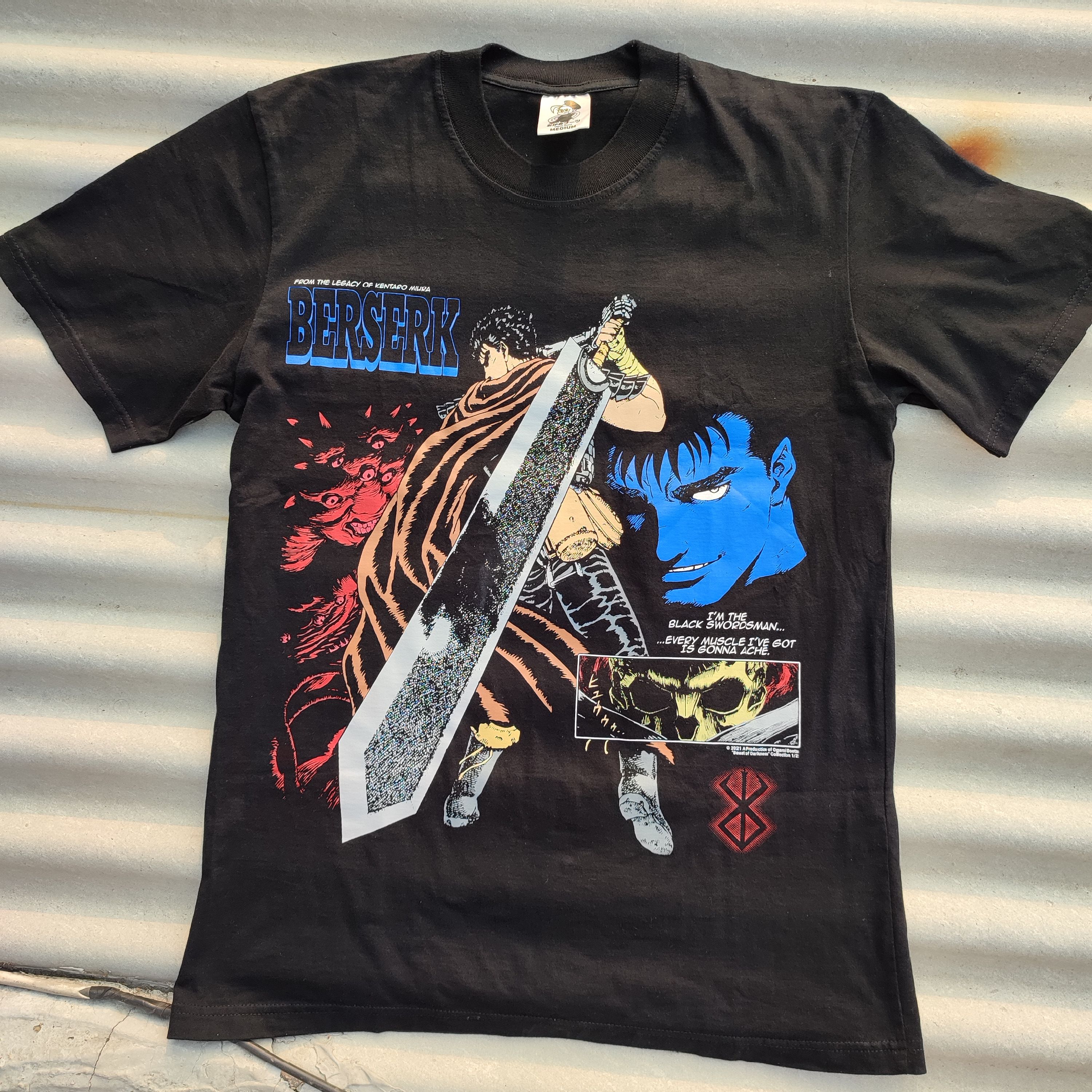 Vintage Berserk Guts Bootleg T Shirt Anime Manga Vintage Rare Hoodie, Sweatshirt | FlexRushtees.com