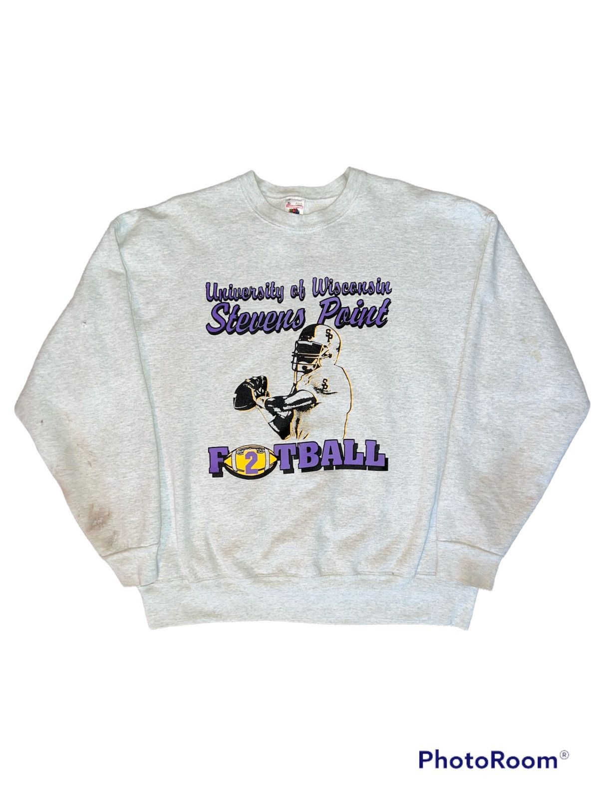 Vintage Fruit Of The Loom Stevens Point Football Crewneck