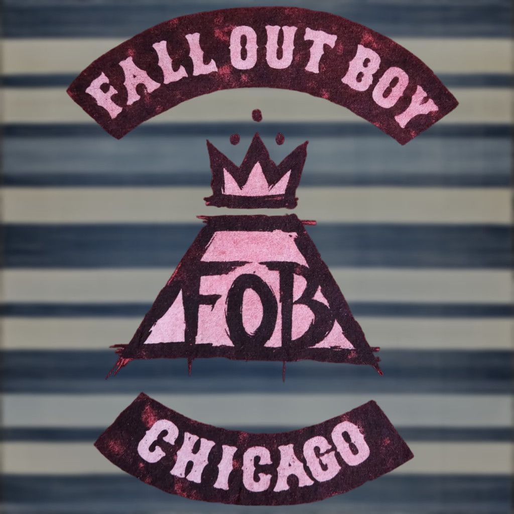 Vintage Fall Out Boy Chicago Manhead Rock Band Music Merch Red Large Graphic T Shirt Tee Hoodie, Sweatshirt