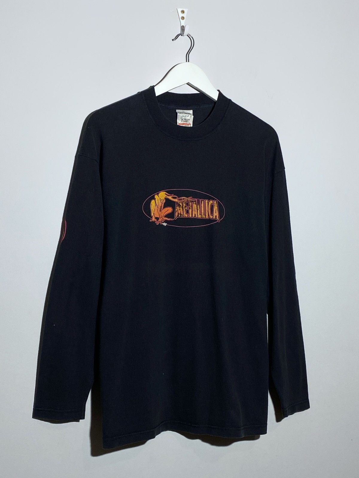 Vintage 90s Metallica Screen Stars Tag Long Sleeve Flame