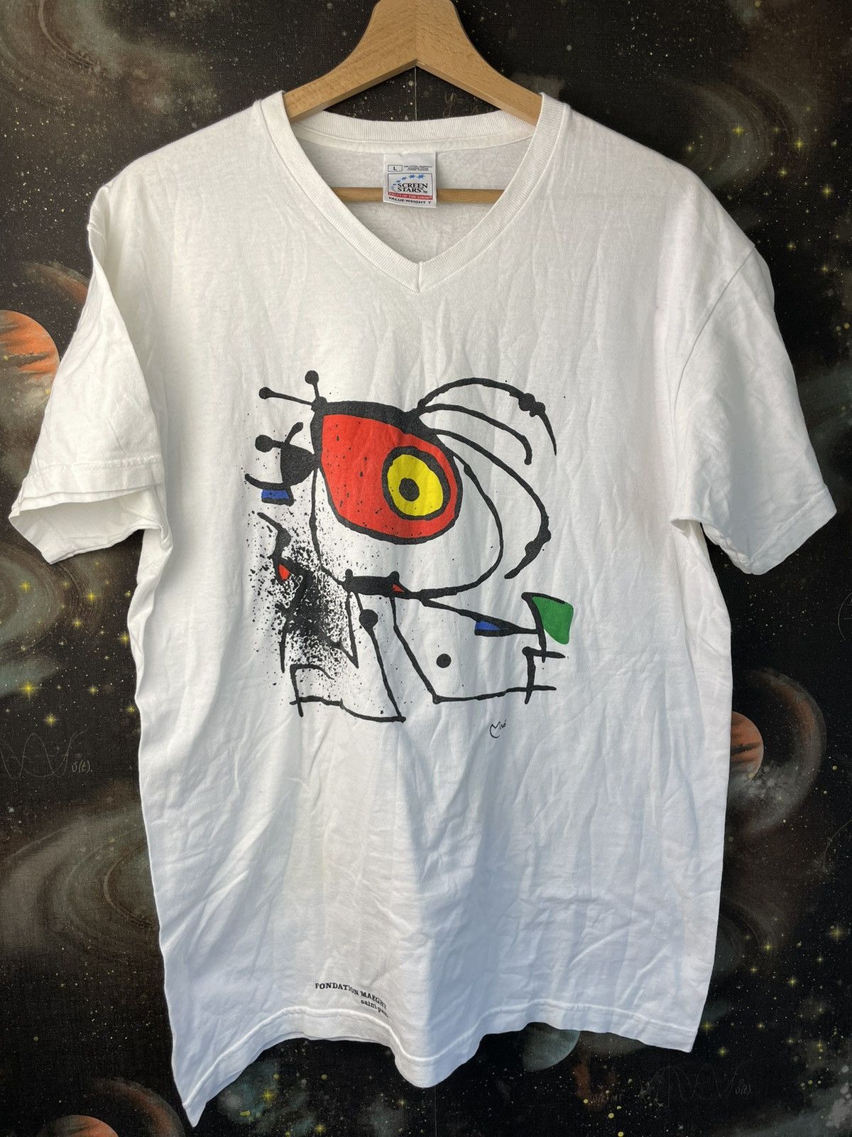 Vintage Vtg 90s Joan Miro T Shirt Spanish Painter Artist Artwork Hoodie, Sweatshirt | FlexRushtees.com