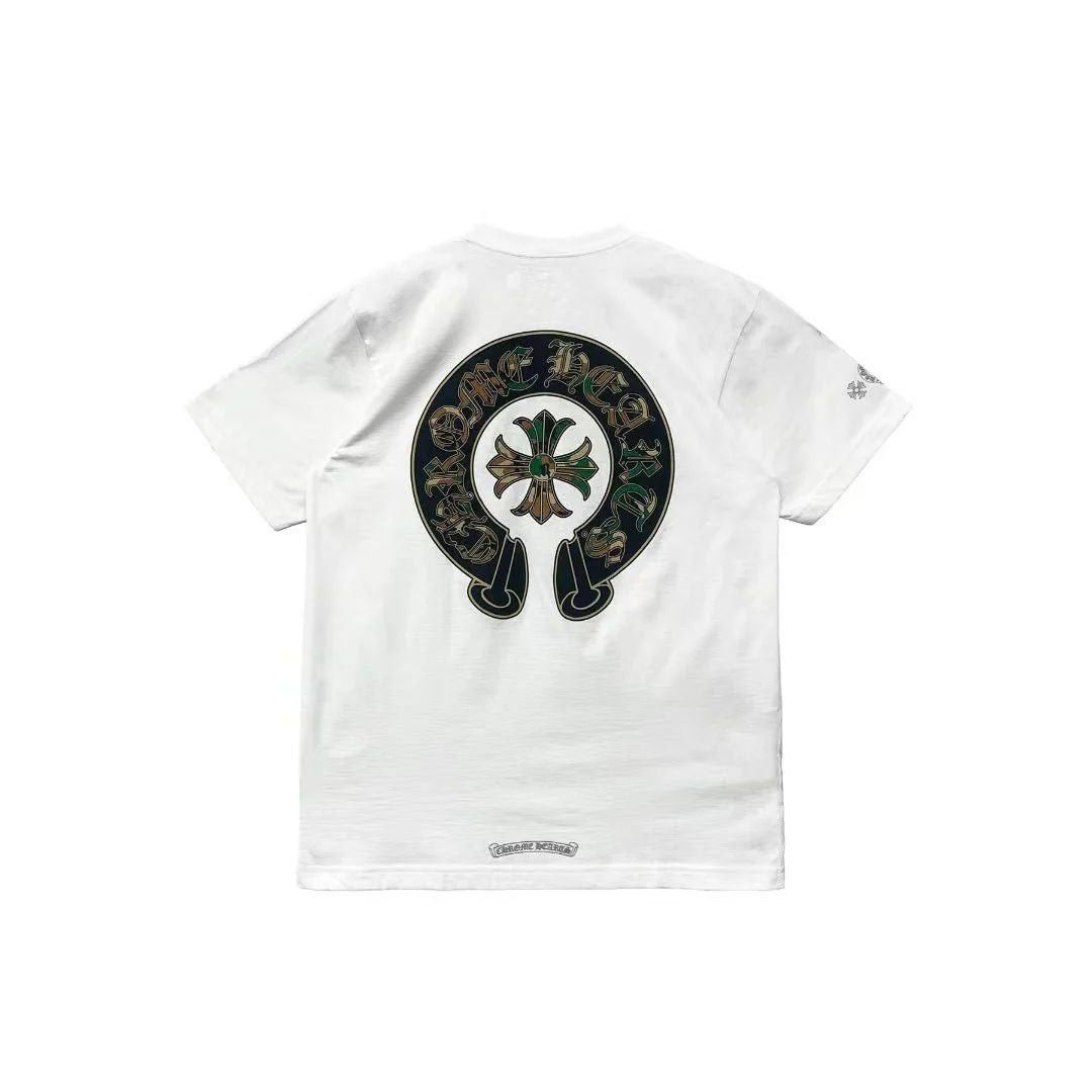 Chrome Hearts Camouflage Horseshoe Logo Tee White Hoodie, Sweatshirt | FlexRushtees.com