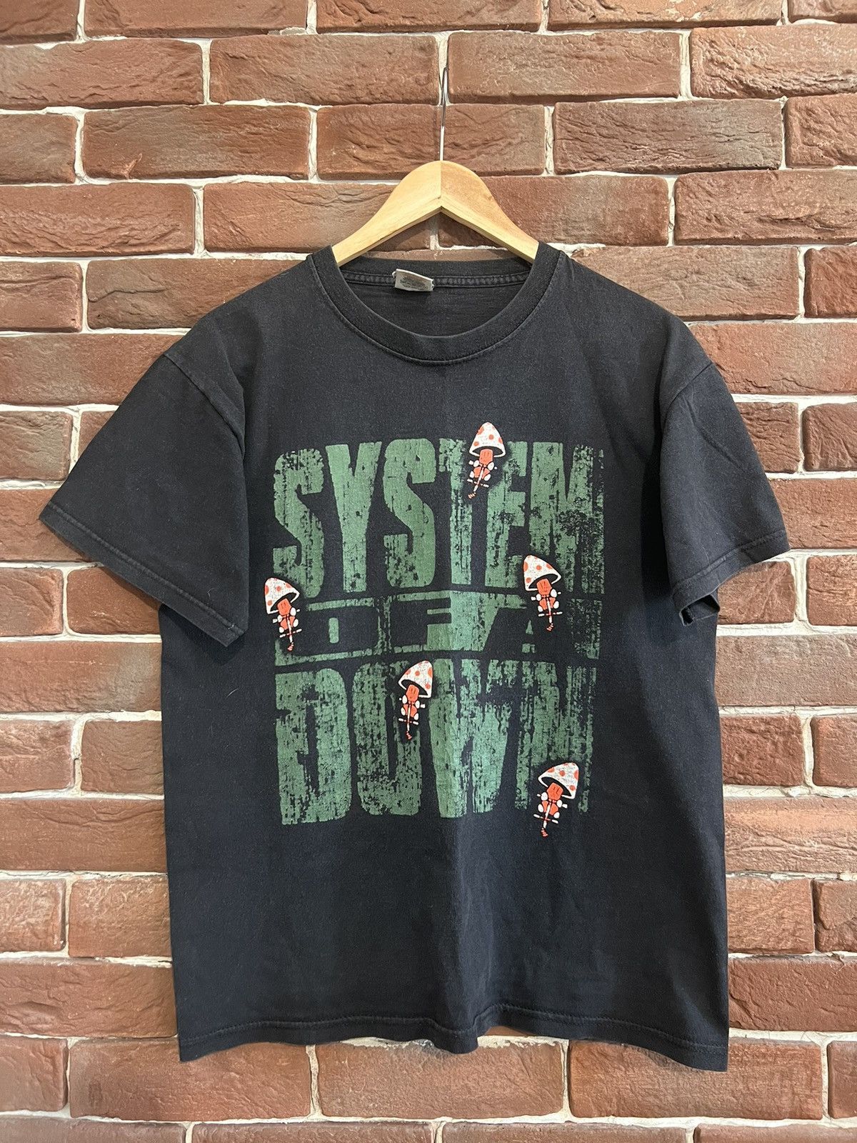 Vintage Rare System Of A Down 00s Vintage Mushroom Band Numetal Tee Hoodie, Sweatshirt | FlexRushtees.com