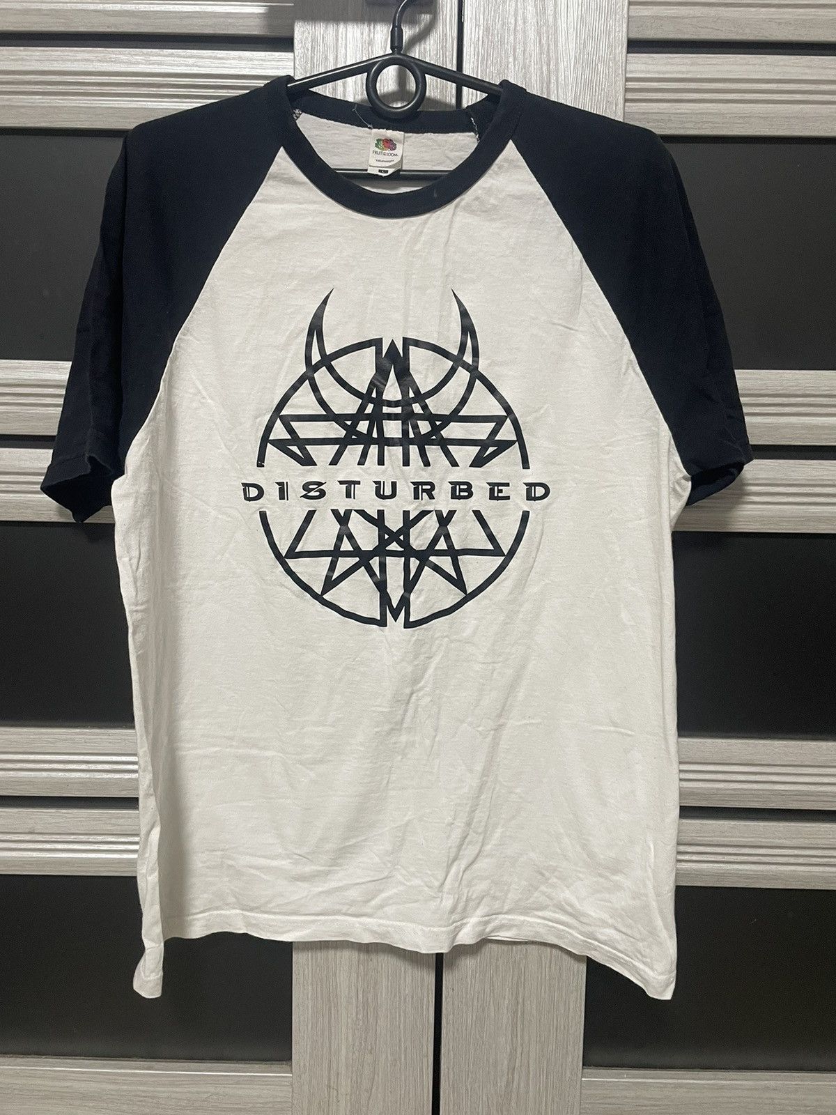 Vintage Disturbed Logo Baseball Tee Band Graphic T Shirt Hoodie, Sweatshirt | FlexRushtees.com