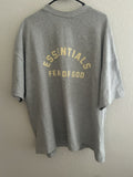 Essentials Oversized Grey Tee Hoodie, Sweatshirt | FlexRushtees.com