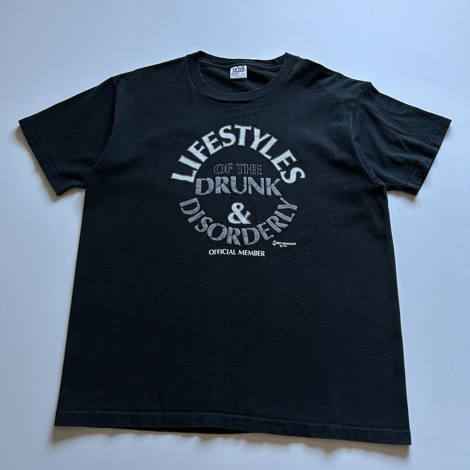 Vintage 90s Lifestyles Of The Drunk Disorderly T Shirt Xl