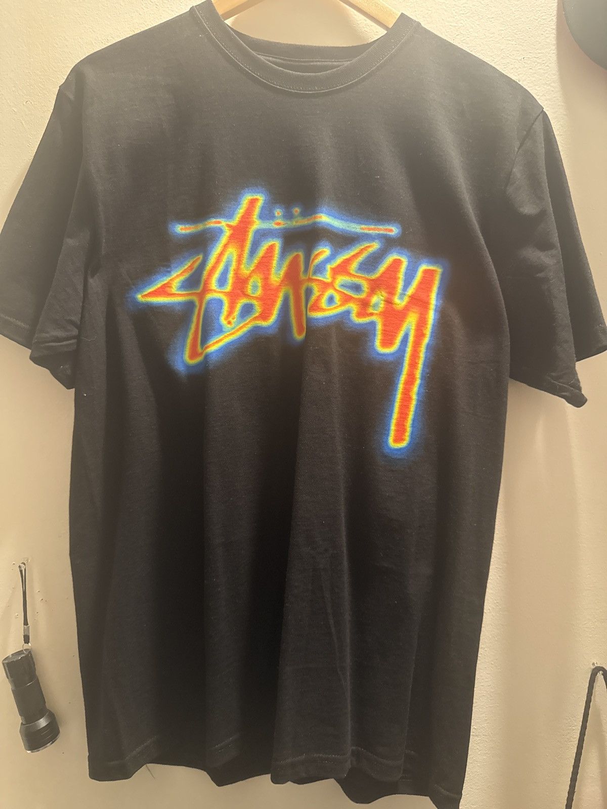 Stussy Thermal Tee New Black Medium Hoodie, Sweatshirt | FlexRushtees.com