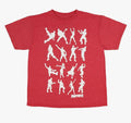 Designer Kids Fortnite Dance Silhouettes Red T Shirt Xs 4 5
