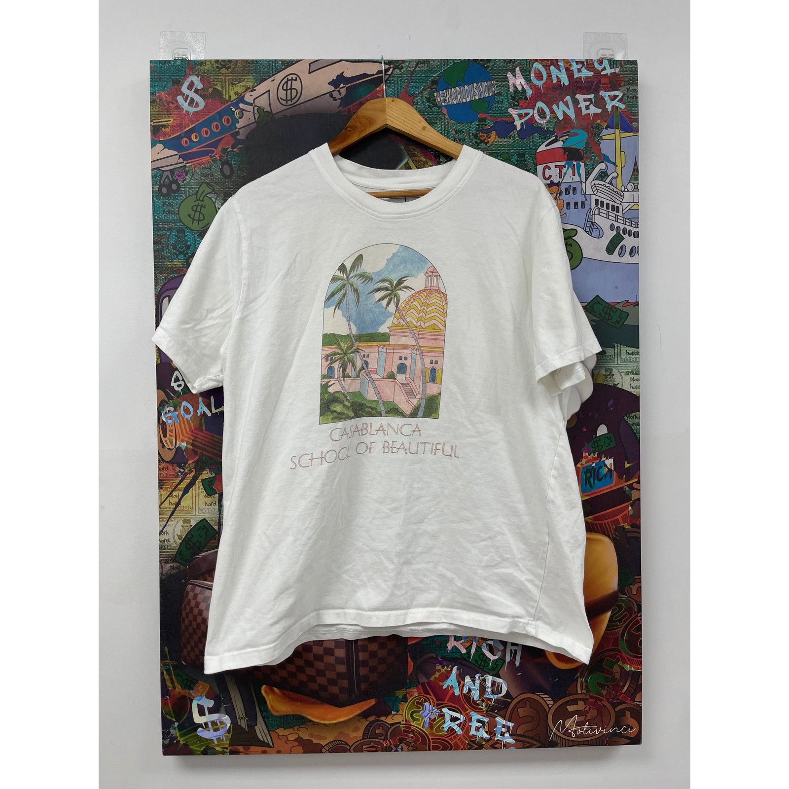 Casablanca School Of Beautiful Tee Used Xl Hoodie, Sweatshirt | FlexRushtees.com
