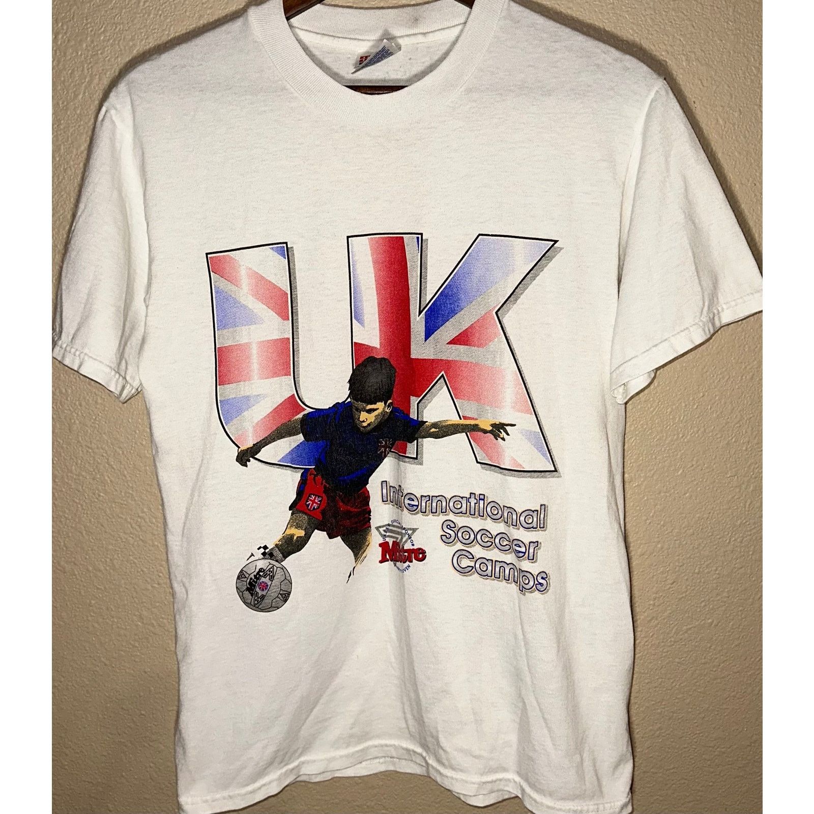 Hanes 1997 Uk International Soccer Camp Tee Signed Size S Hoodie, Sweatshirt | FlexRushtees.com