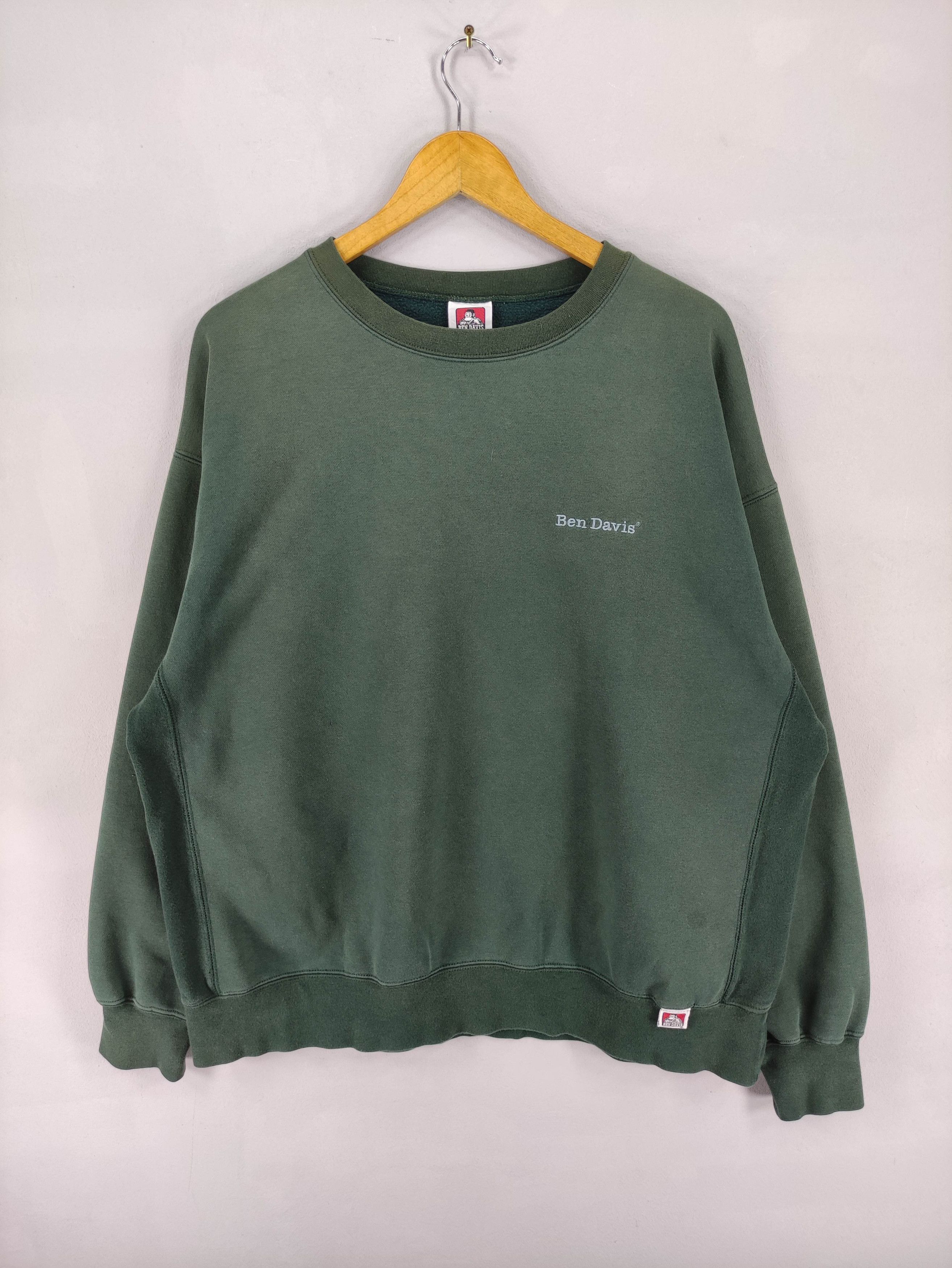 Davis Vintage Ben Davis Small Logo Sweatshirt Jumper Faded