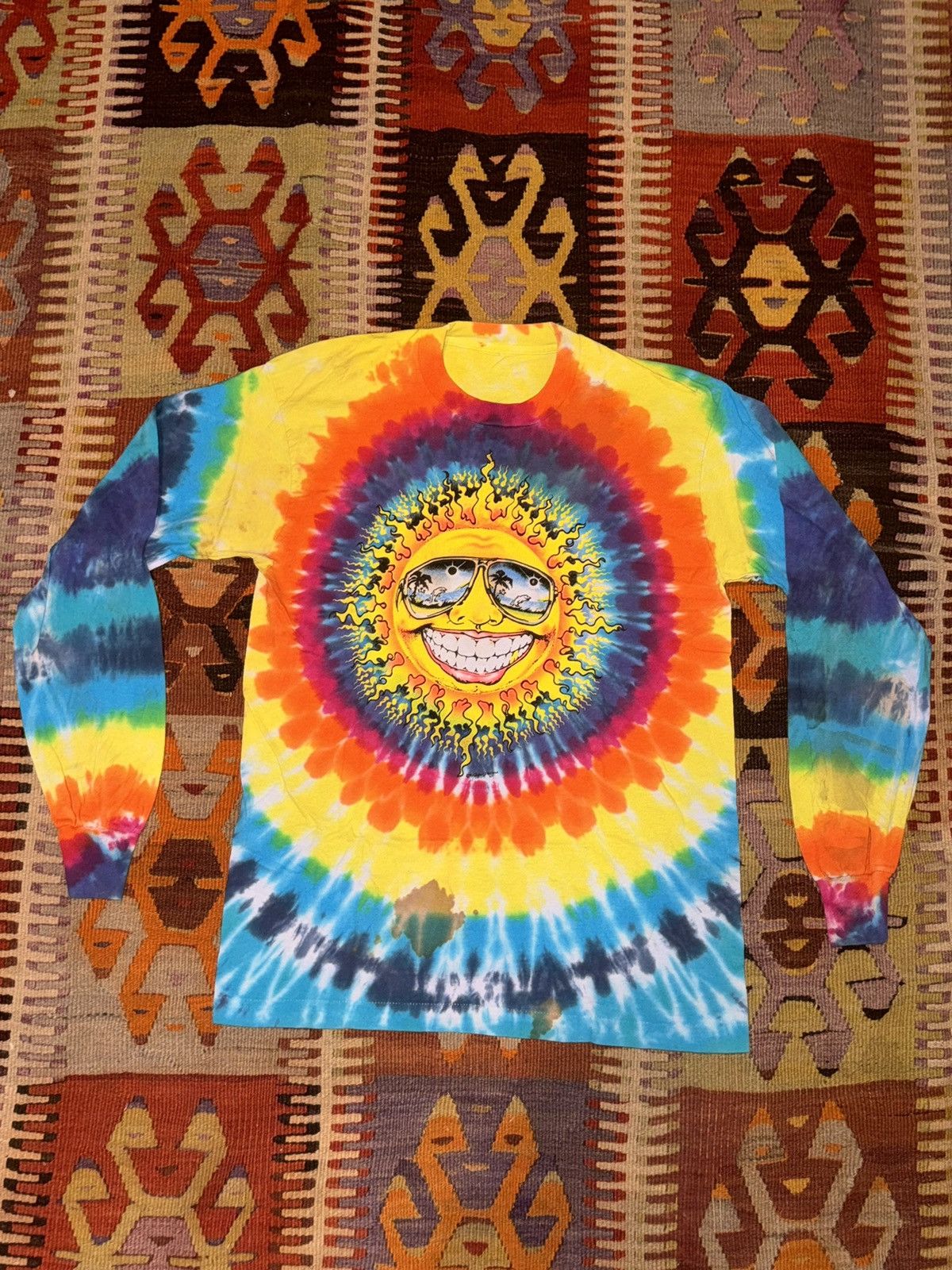 Vintage Rare Tie Dye Long Sleeve Jerry Jaspar Grateful Dead L T-Shirts, Hoodie, Sweatshirt | AU16VibeMintTees.com