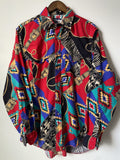 Vintage Wrangler Shirt Xl Aztec Usa 90s Not A Brushpopper