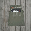Vintage Screen Stars U2 T Shirt Crew Neck Sleeveless Camouflage Green M Unisex Adults 80s Ro