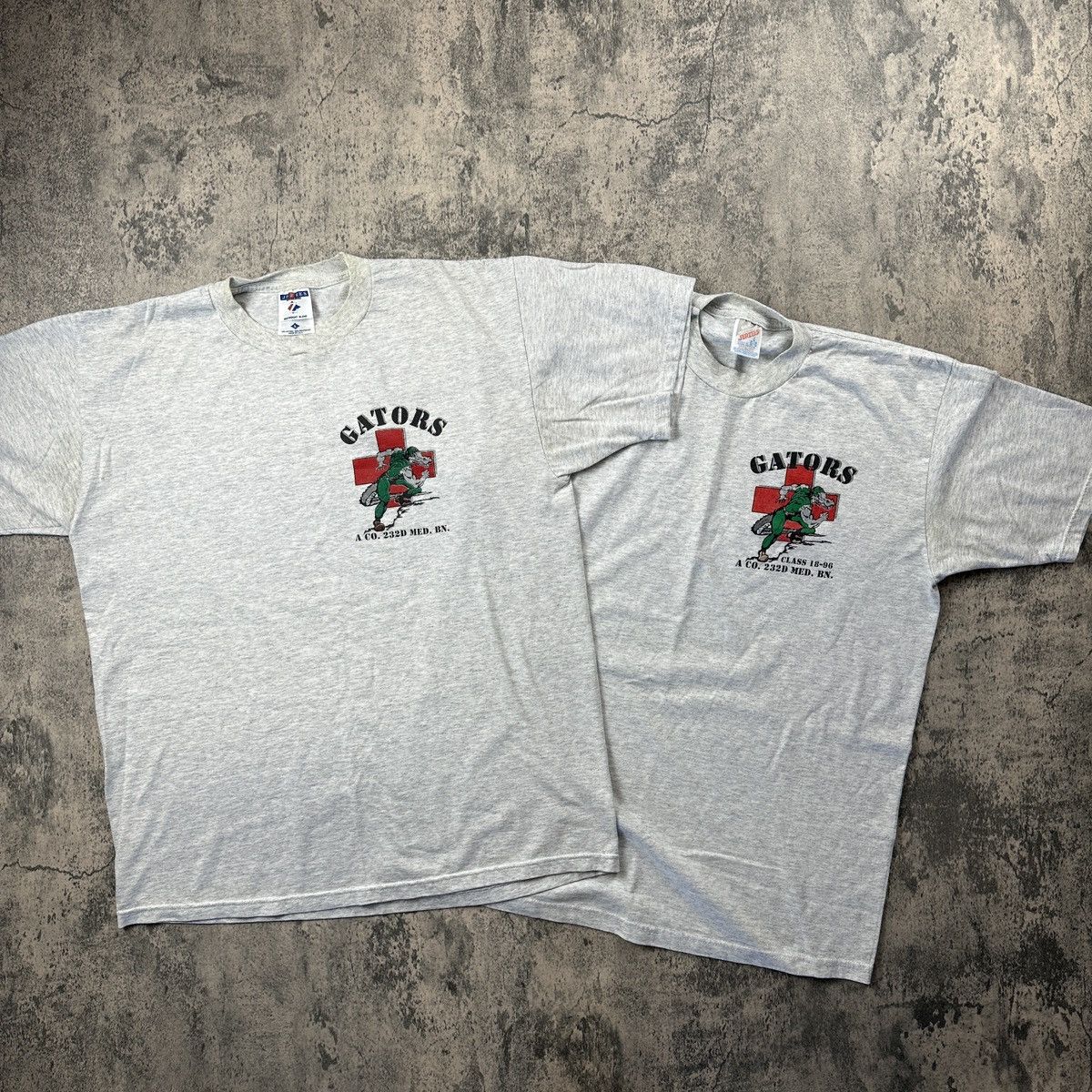 Vintage Military Gator Med Jerzees T Shirt Bundle