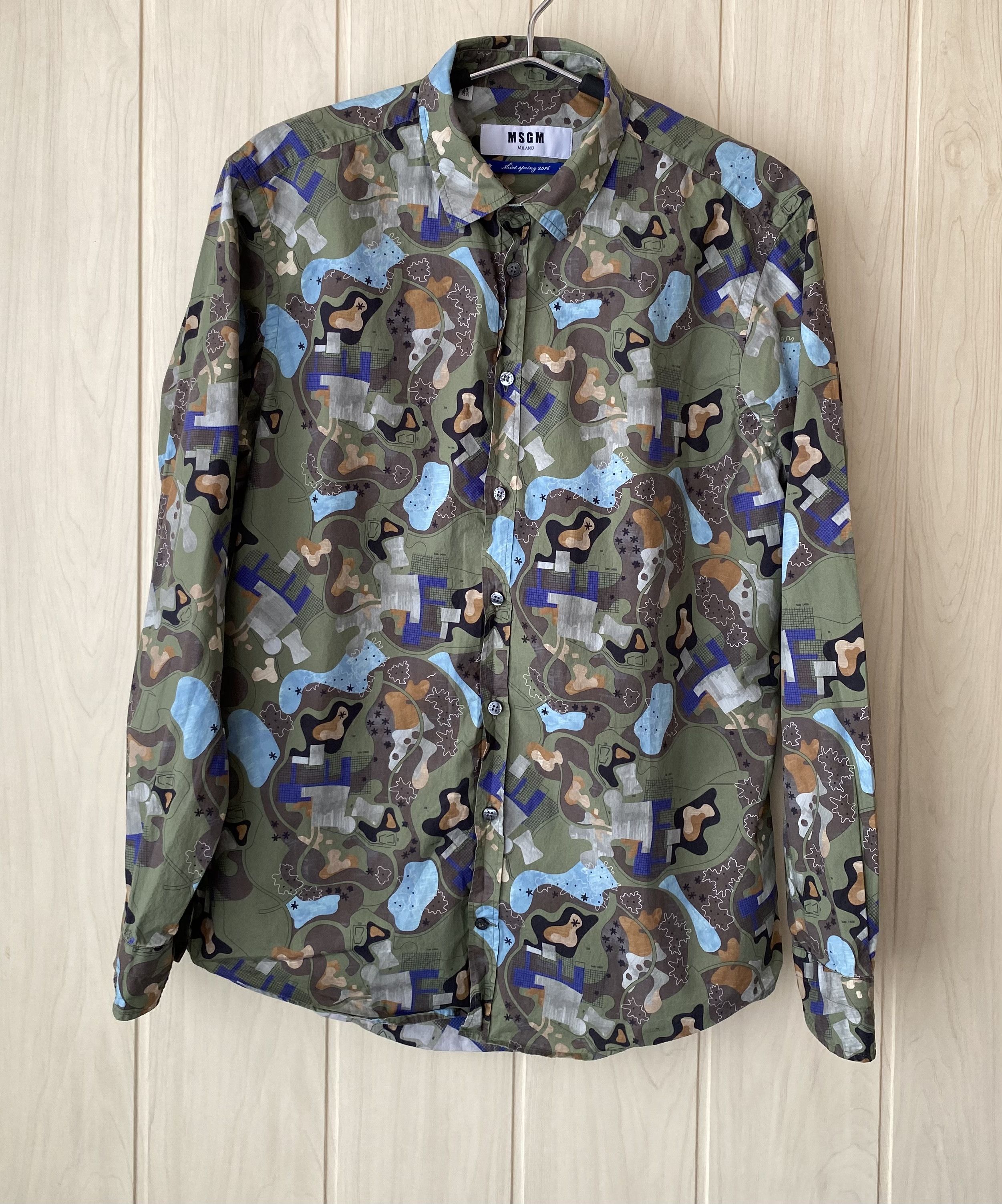 Msgm Spring 2016 Abstraction Shirt Hoodie, Sweatshirt | FlexRushtees.com