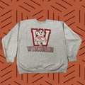 Fruit Of The Loom Vintage Fruit Of The Loom Wisconsin Badgers Football Graphic Sweatshirt Xl Gray 90 T-Shirts, Hoodie