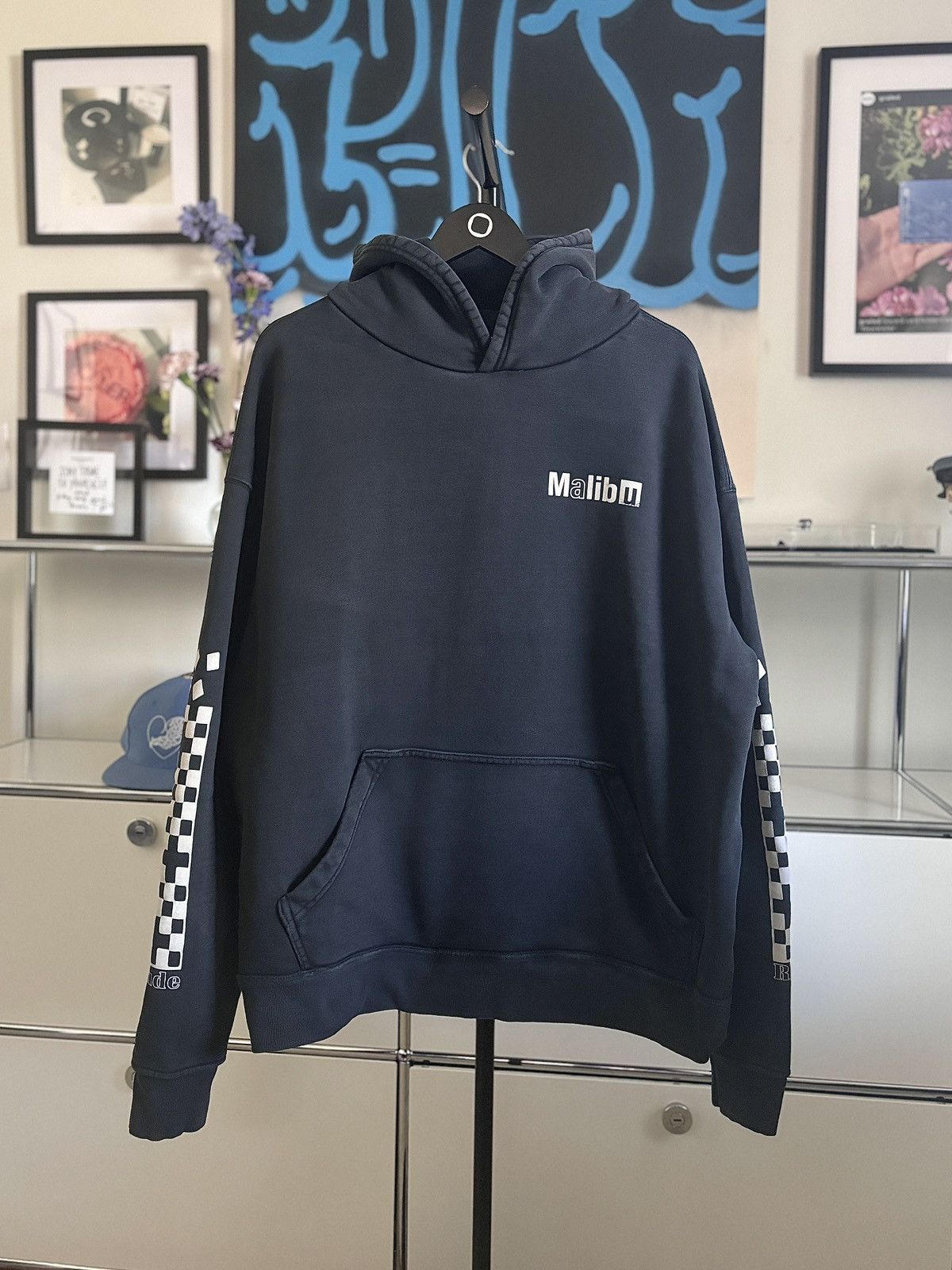 Rhude Faded Black Malibu Racing Eagle Hoodie