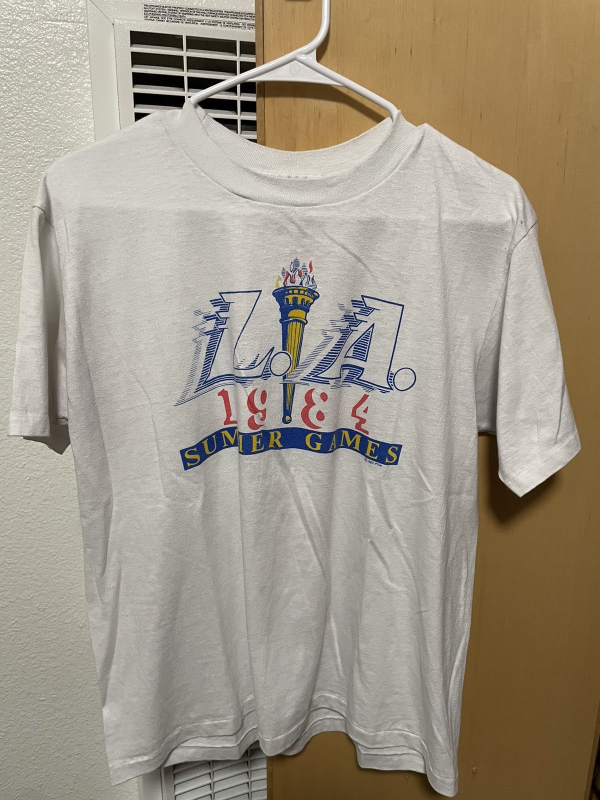 Rare Vintage La 1984 Summer Games Tee Size Large Hoodie, Sweatshirt | FlexRushtees.com